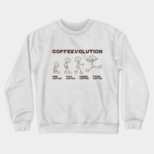 Funny Office Quote Coffee Lover Coffeevolution Evolution Crewneck Sweatshirt